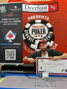 Stephen Scuderi, winner of Event #3 – 2025 WSOPC Calgary Oct – Event #3: $400 NLH Black Chip Bounty
