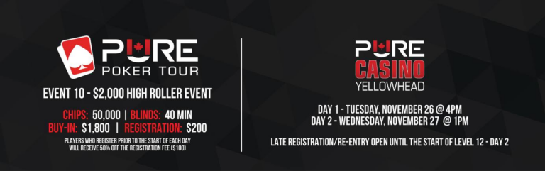 PurePoker Tour Casino Yellowhead