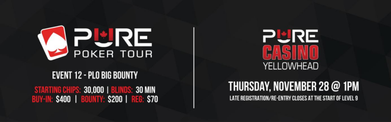 Pure Poker Tour Yellowhead Casino