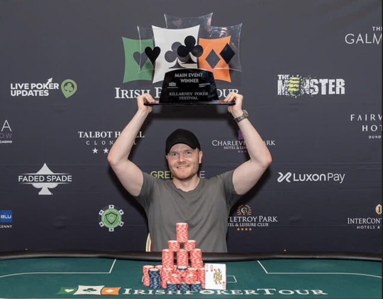 Samuel Petteri Saariaho, winner of the Killarney Poker Festival main Event, 2025