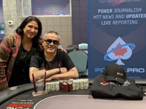 DJ Sharma, winner of E11, with his wife Maddie Sharma – DJ Sharma Bests Matthew Ouellette for E11 Trophy