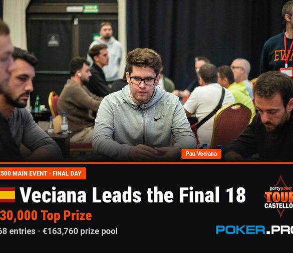 Veciana Leads Final 18 in PartyPoker Tour Castellón Main Event Final as Moschakis Wins Side Event and Pauceanu Leads Mystery Bounty