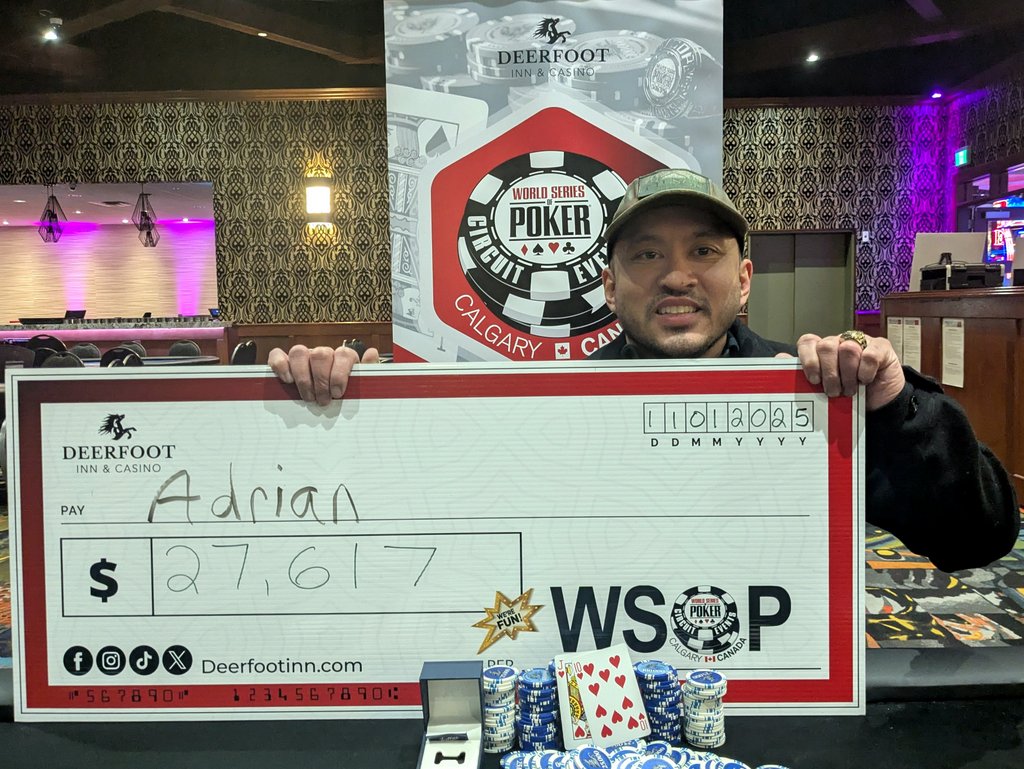Adrian Selero 2025 WSOP Circuit Calgary Ring Win
