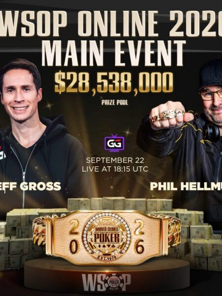 Nine Players. $3.9 Million. The WSOP Online Main Event Final Table Is Tonight at GGPoker