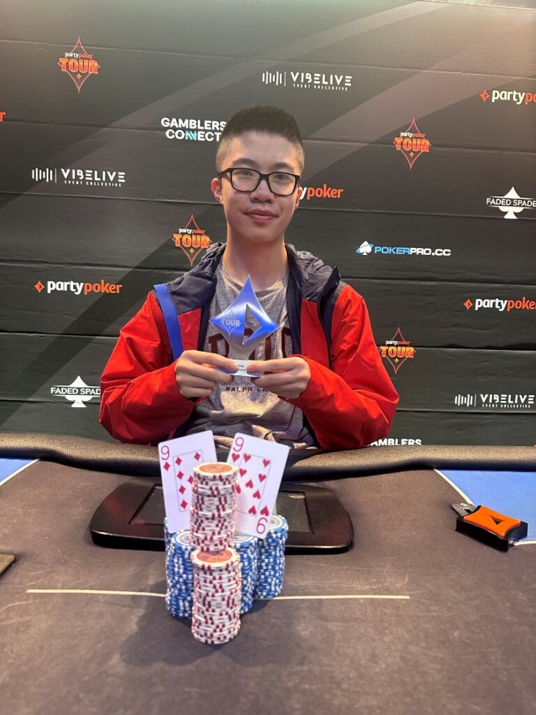 2025 partypoker Tour UK London Mystery Prize winner Jack Zhao