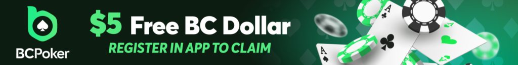 BCPoker Get $5 Free No Deposit Required