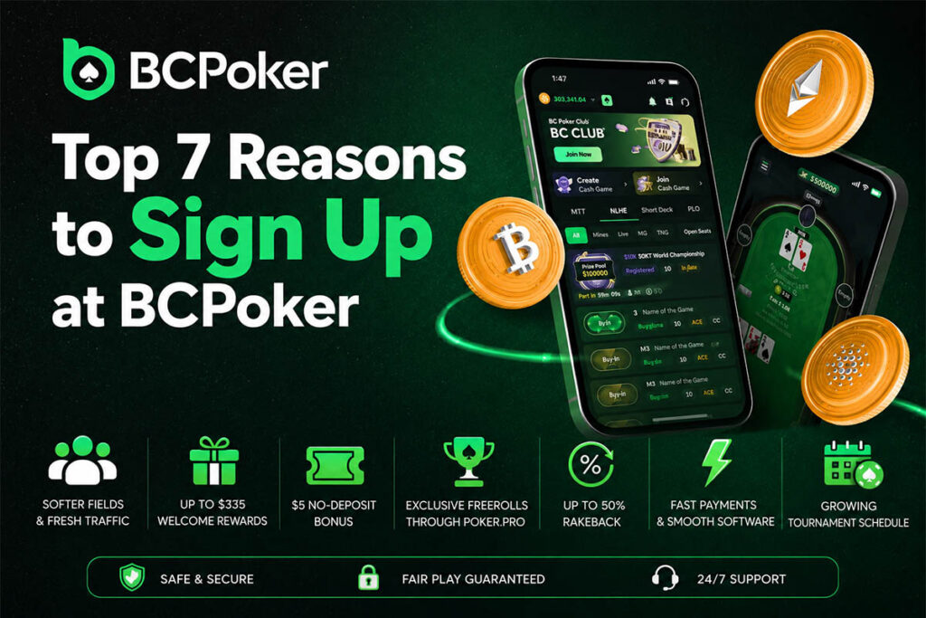 Top 7 Reasons to Sign Up at BCPoker