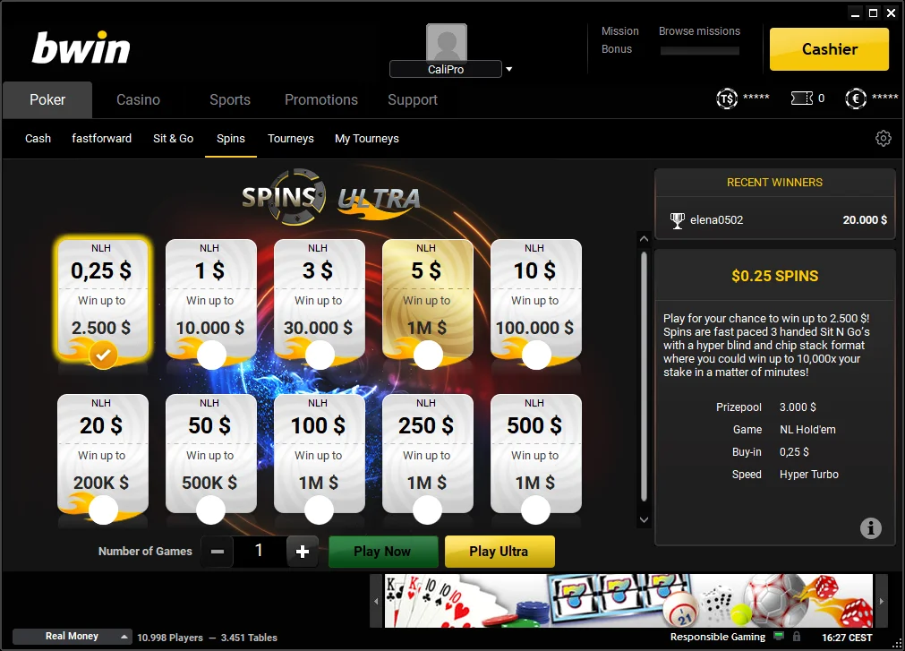 Alles zur bwin Einzahlung: Bonus ohne Einzahlung 2026 für deutsche Spieler