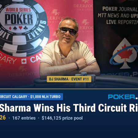 Sullivan & Sharma Dominate the $1ks; Crema is the Cream of the PKO at WSOP-C Calgary
