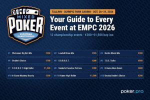 Your Guide to Every Event at the 2026 European Mixed Poker Champions (EMPC) Tallinn (Oct. 26-31)