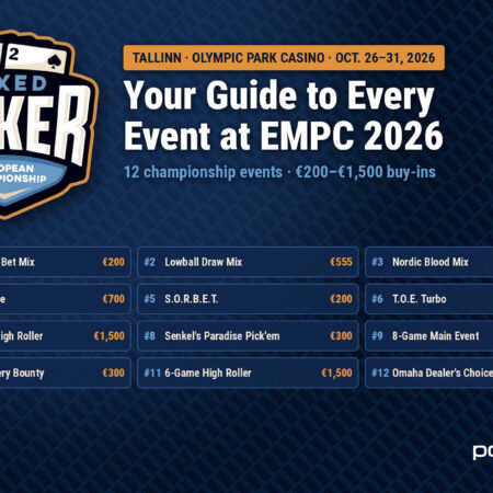 Your Guide to Every Event at the 2026 European Mixed Poker Champions (EMPC) Tallinn (Oct. 26-31)