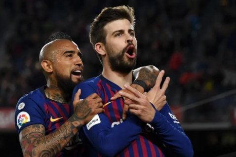 Barcelona stars Gerard Pique and Arturo Vidal won more than €500