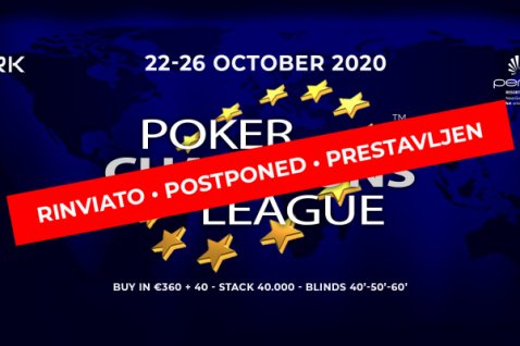 Poker Champions League postponed due to declared epidemic in Slovenia