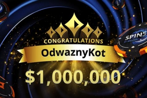OdwaznyKot wins a Million SPINS reward on partypoker