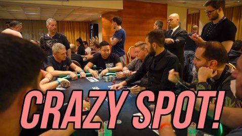 3 Way ALL IN on THE BUBBLE! €1100 EPT Prague