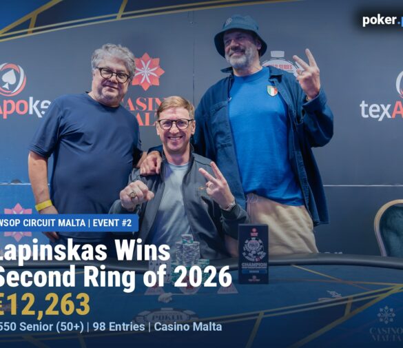 Jonas Lapinskas Wins His Second WSOP Circuit Ring of 2026 at WSOP Circuit Malta