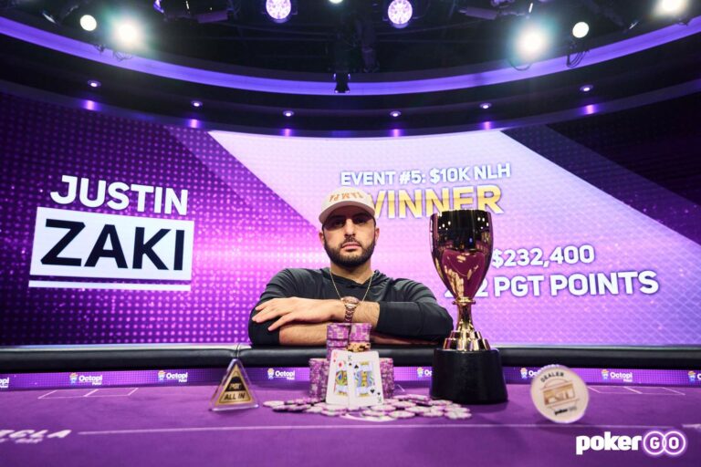 Justin Zaki Wins PokerGO Cup Event #5: $10,100 NLHE ($232,400)