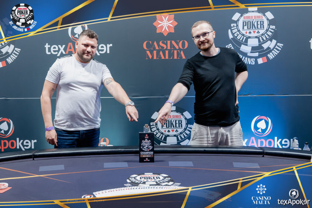 Luca Topazio and Radoslaw Kopec 2026 WSOP Circuit Malta Main Event