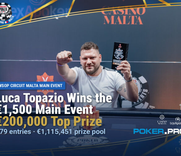Luca Topazio Wins First-Ever WSOP Circuit Malta Main Event for €200,000
