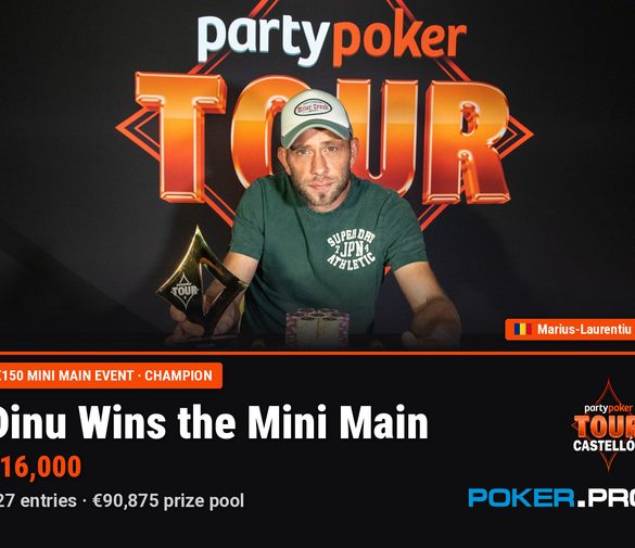 Dinu Captures Mini Main Event Glory as Hutchins and Ruiz Win Side Events at PartyPoker Tour Castellón