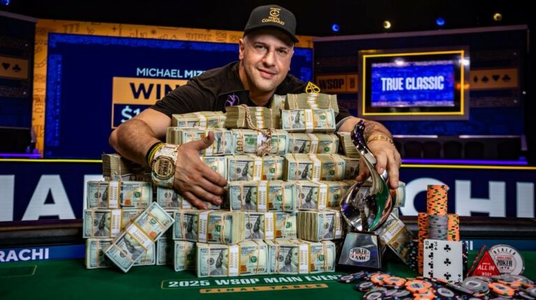 Michael Mizrachi 2025 WSOP Main Event Bracelet Winner