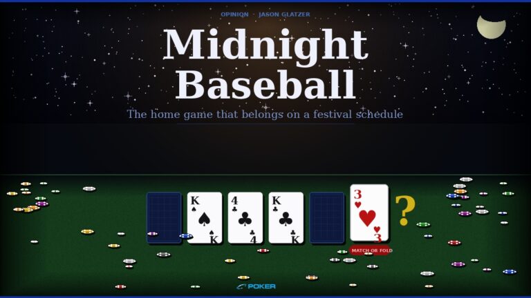Midnight Baseball: The Home Game That Belongs on a Festival Schedule