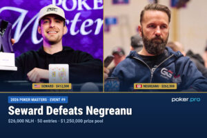 Nick Seward Defeats Daniel Negreanu to Win 2026 Poker Masters Event #9: $26,000 NLH