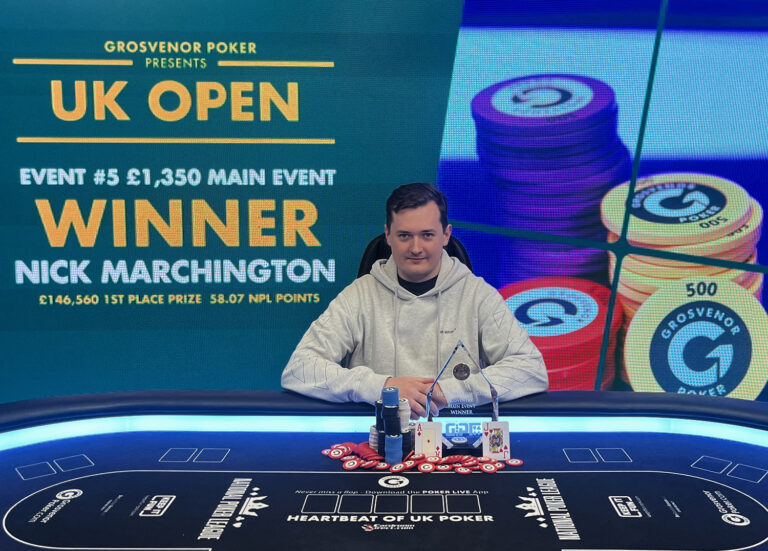 Nick Marchington Triumphs in the 2024 UK Poker Open Main Event (£146,560)