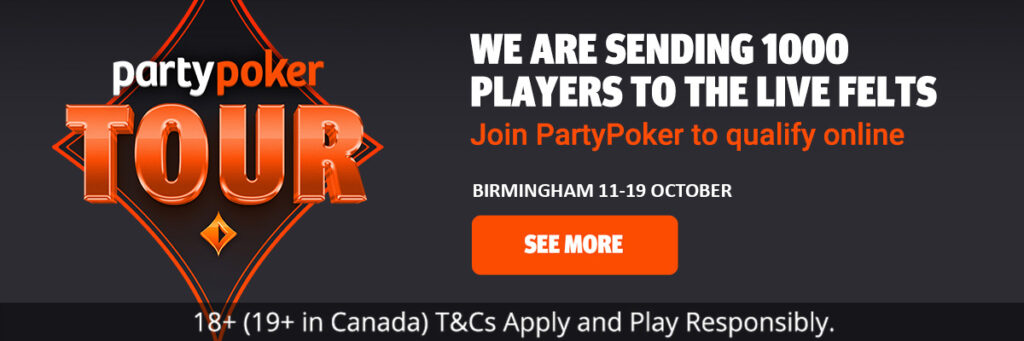 PartyPoker Tour Birmingham 2025 sending 1000 players to the live felts