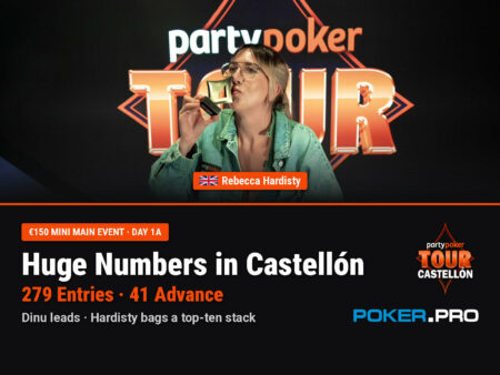 Huge Numbers in Castellón as Hardisty Bags Top Ten Stack and Dinu Leads 41 Qualifiers from Day 1a of €150 Mini Main Event