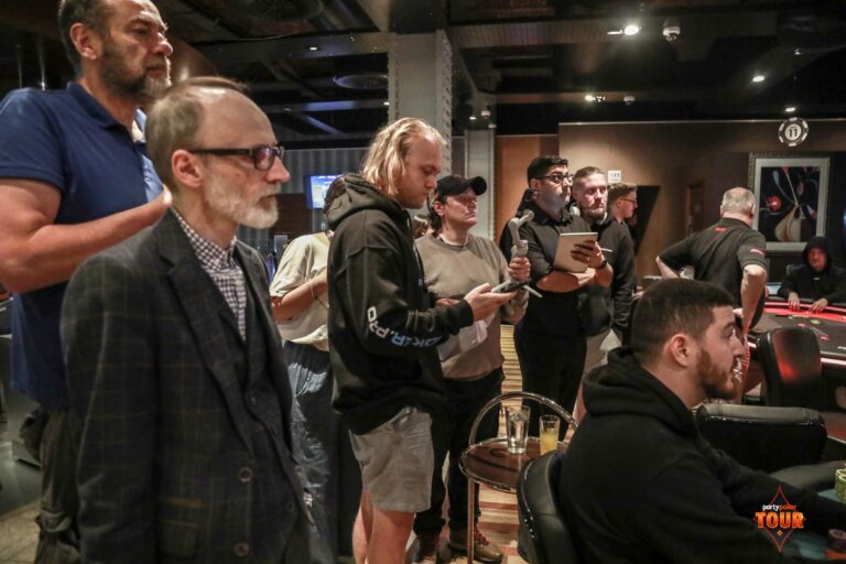 Bubble play during the 2025 PartyPoker Tour Manchester. Photo: PartyPoker