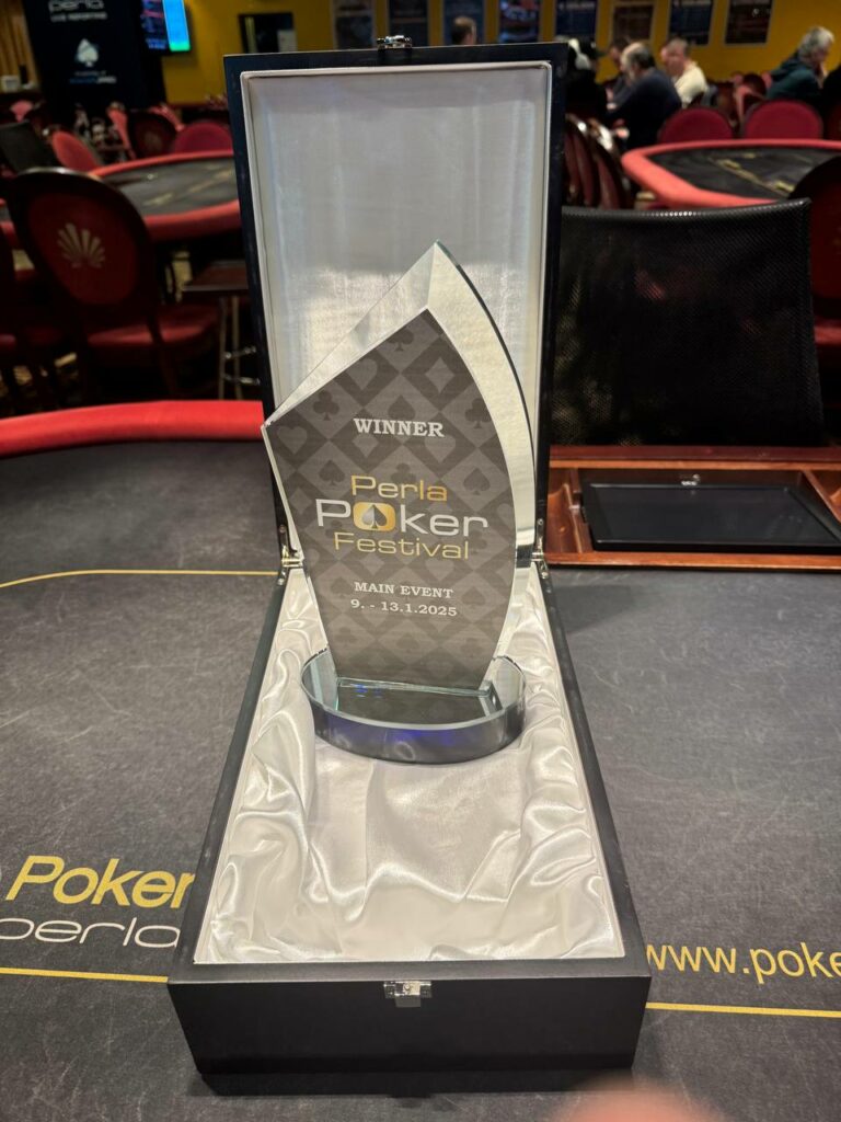 2025 Perla Poker Festival Winter Edition Main Event Trophy