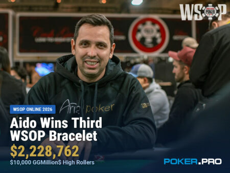 Sergio Aido Claims His Third WSOP Bracelet With a Repeat Win in the $10K GGMillion$ High Rollers