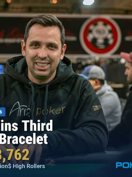 Sergio Aido Claims His Third WSOP Bracelet With a Repeat Win in the $10K GGMillion$ High Rollers