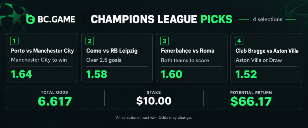 BC.Game Champions Leagues Picks