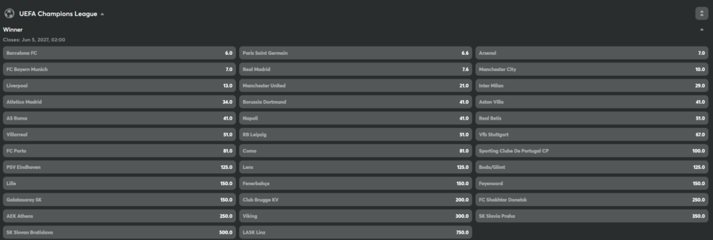 BC.Game Champions Leagues Picks