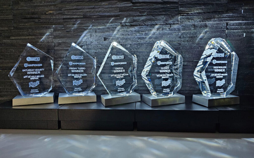 Slovenian Poker Tour KK Half Million Master Trophies