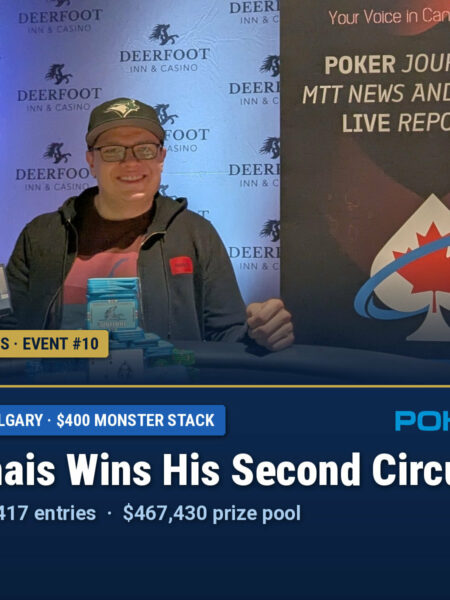 Dauphinais Wins Second Ring with Big Monster Stack Win at WSOP-C Calgary
