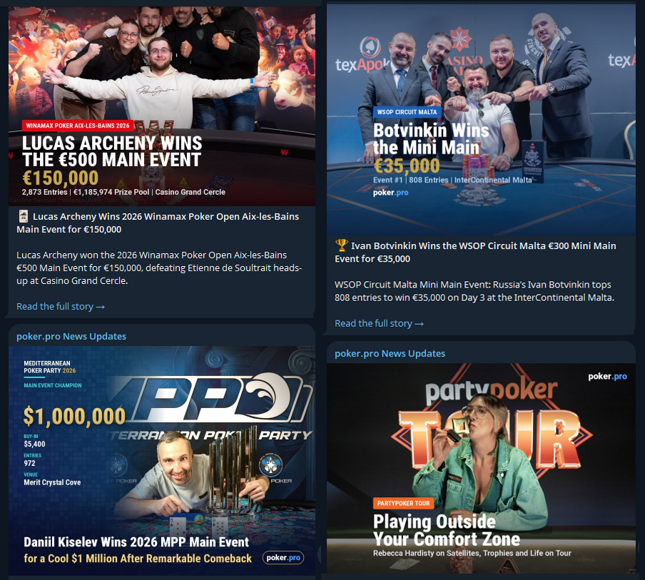 poker.pro is now on Telegram