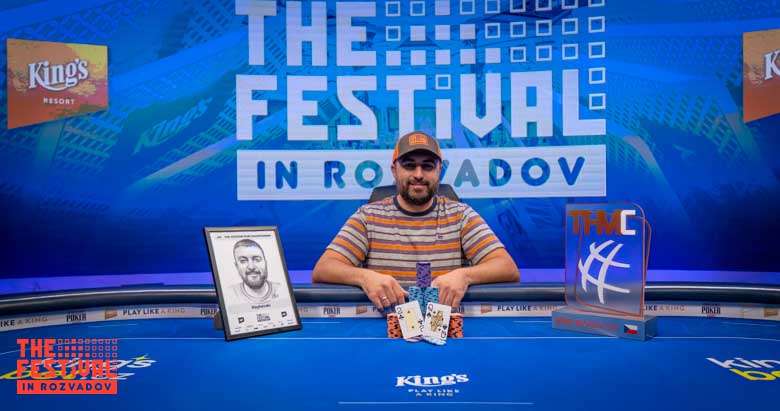 Haik Tougu, winner of the €150 Hendon Mob CHampionship during the 2025 Festival Rozvadov. Photo: Mairo Toom