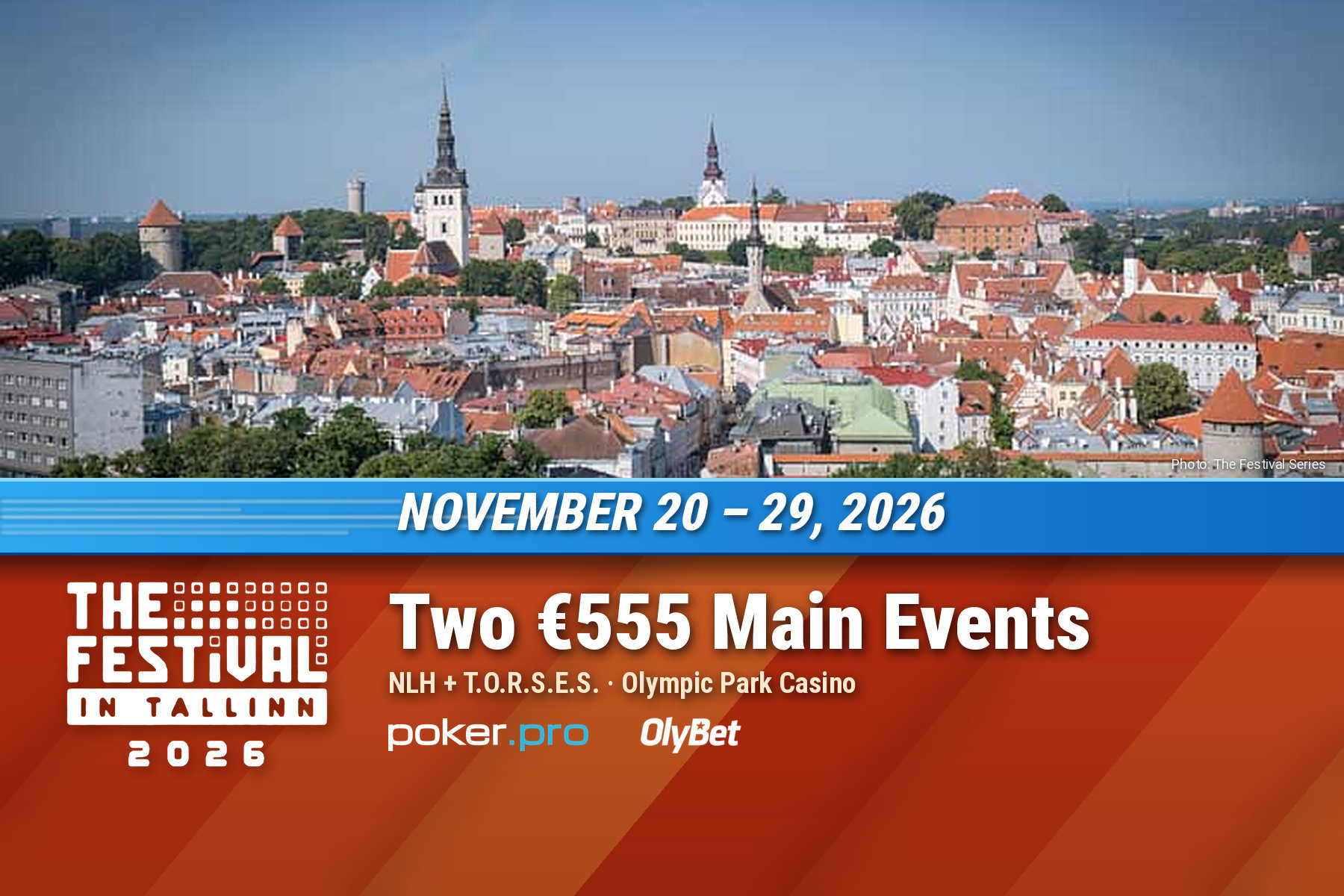 The Festival Tallinn 2026 Brings 80-Plus Tournaments, Two €555 Main Events, and the Biggest Mixed Game Schedule in Northern Europe