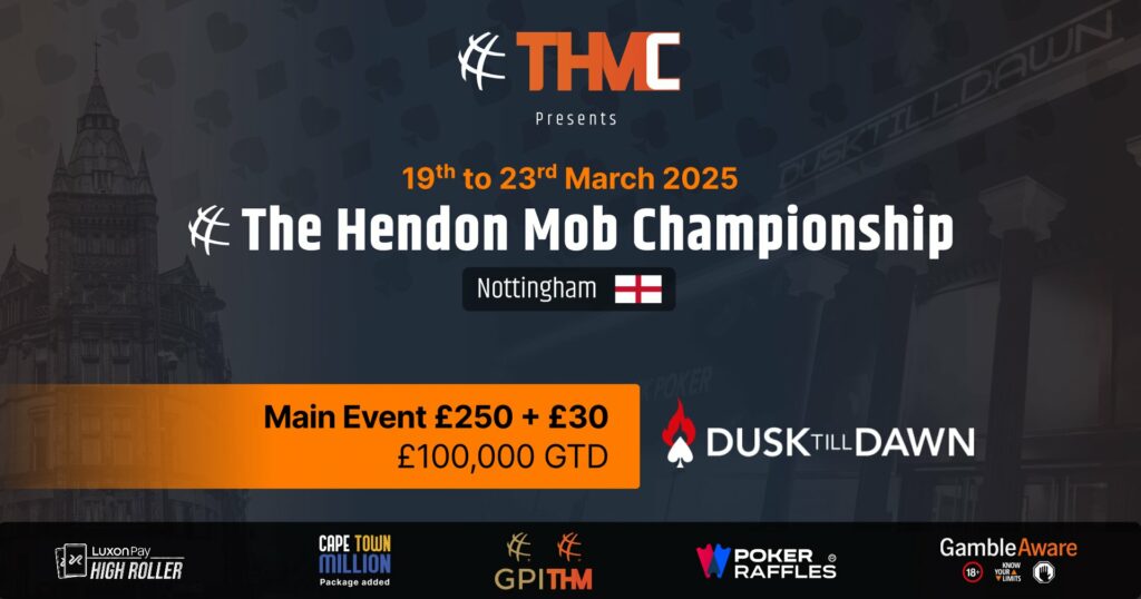 The 2025 Hendon Mob Championships Nottingham.