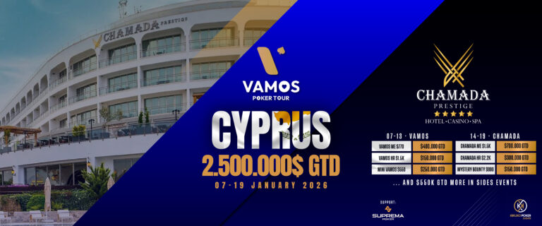Vamos Poker Tour 2025 Cyprus The Grand Finale Banner