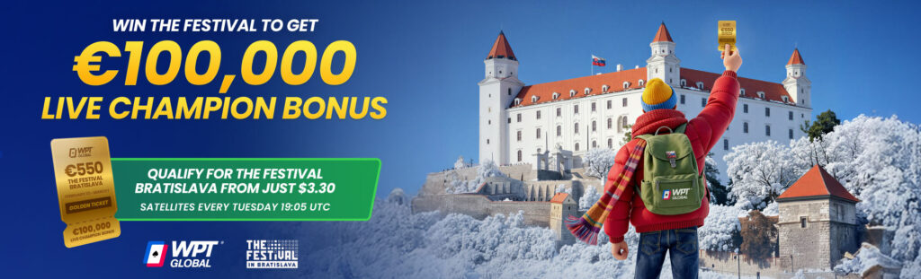 WPT Global 2025 The Festival Bratislava €100k Bonus Banner