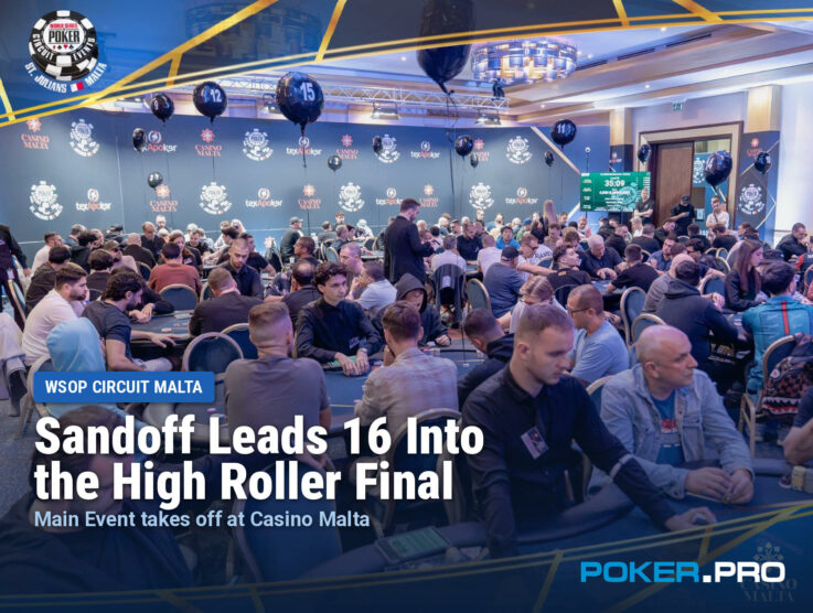 Karl Sandoff Leads 16 Into the High Roller Final as the WSOP Circuit Malta Main Event Takes Off