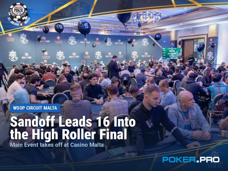 Karl Sandoff Leads 16 Into the High Roller Final as the WSOP Circuit Malta Main Event Takes Off