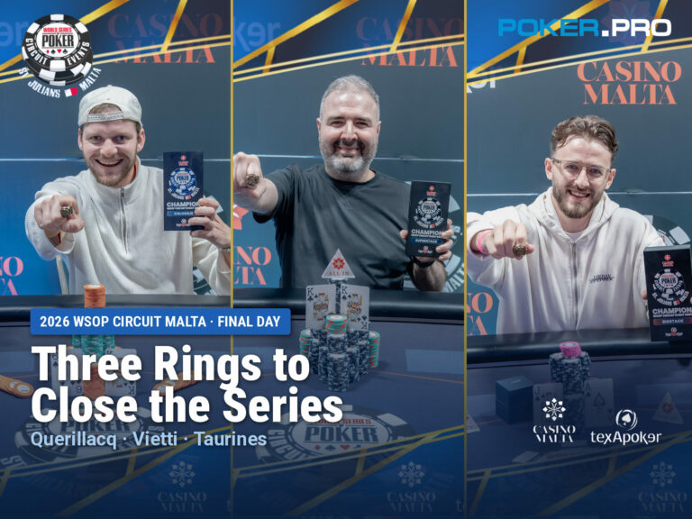 Three Final Rings Close Out the Inaugural WSOP Circuit Malta